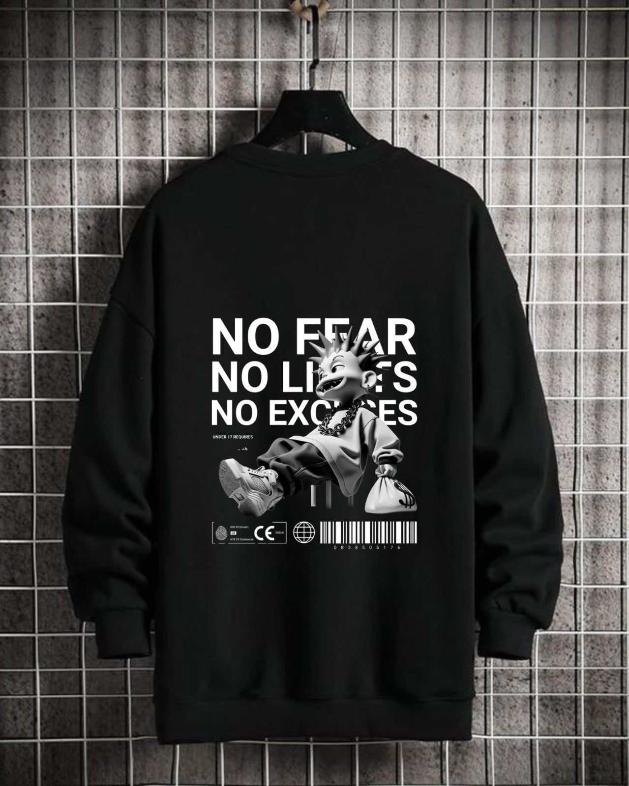 "No Excuses" Urban Graphic Sweatshirt