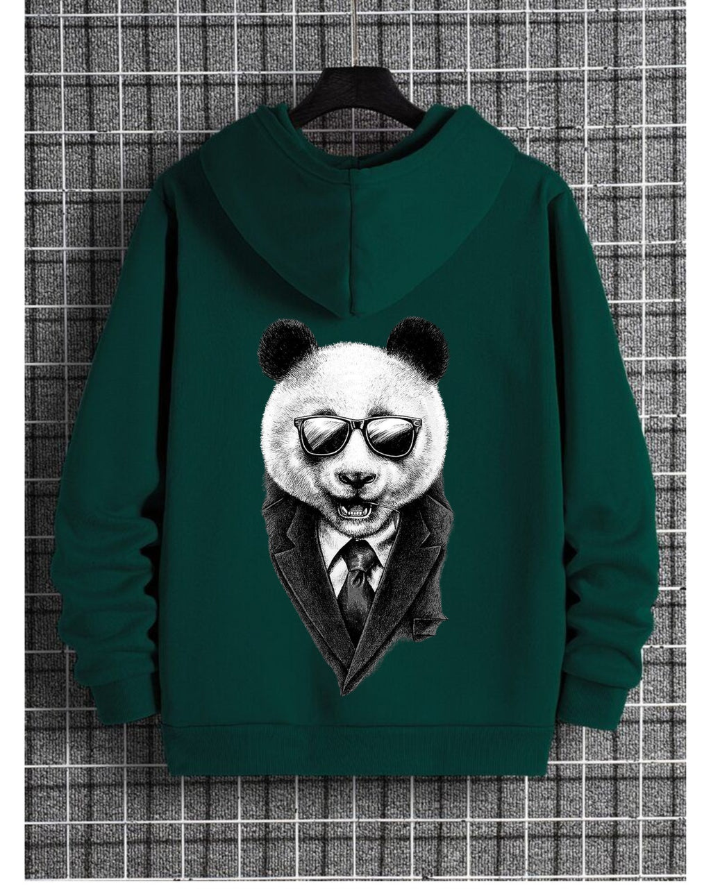 LÉMENZ “Panda Gentleman” Hoodie – 350 GSM Heavy Fleece | Graphic Back Print