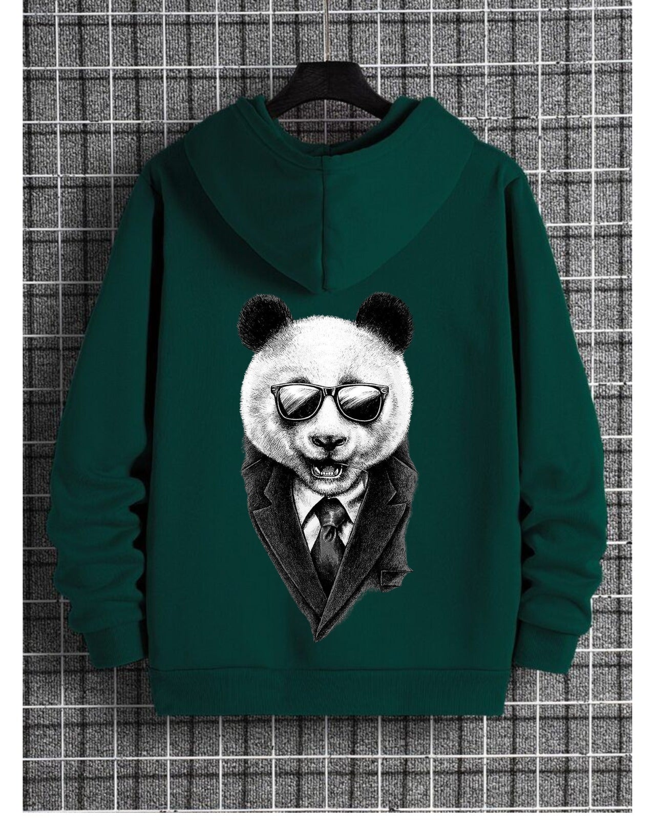 LÉMENZ “Panda Gentleman” Hoodie – 350 GSM Heavy Fleece | Graphic Back Print
