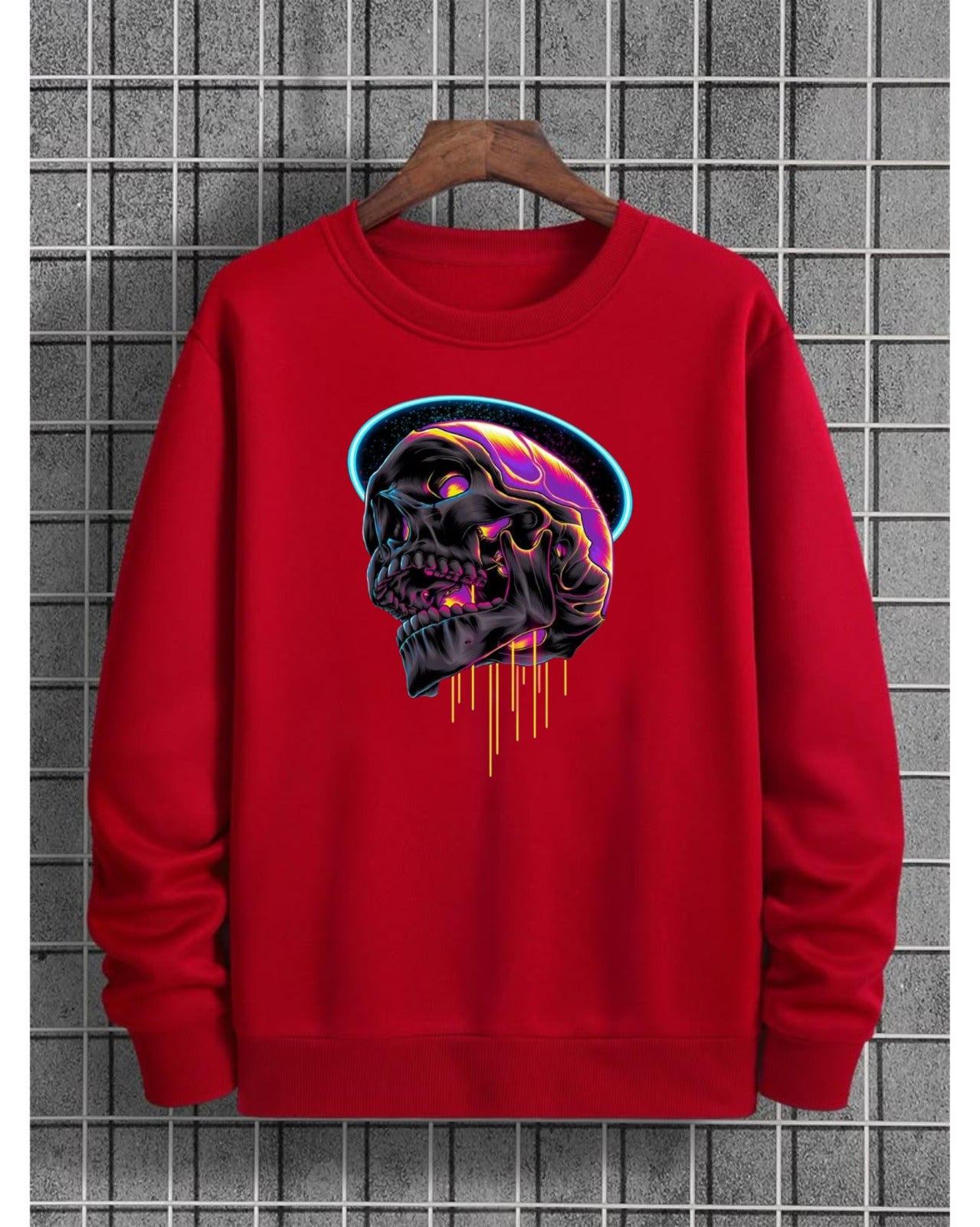 Neon Skull Sweatshirt – Grey Edition