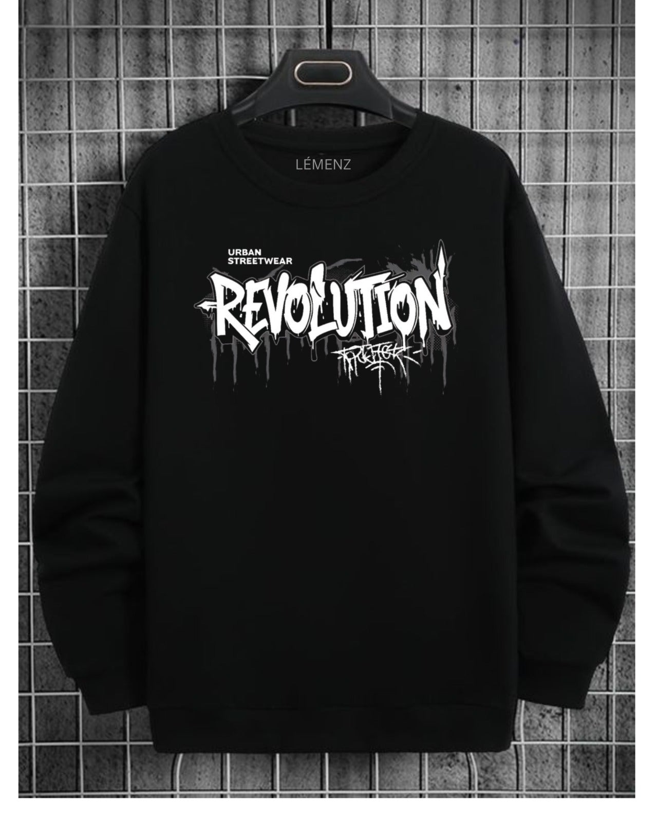 LÉMENZ “Revolution” Streetwear Sweatshirt – 350 GSM Heavy Fleece