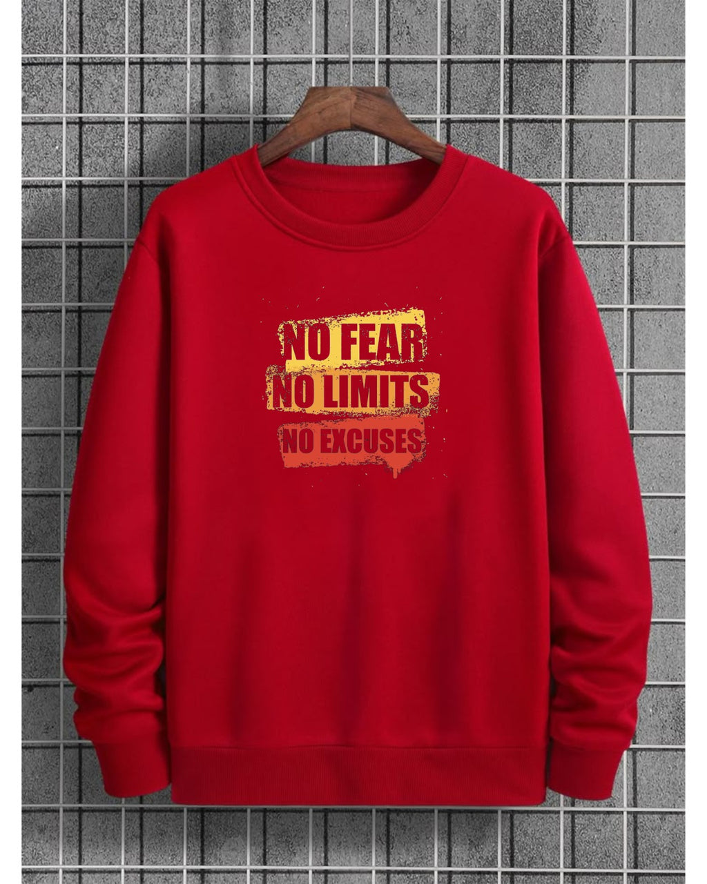"No Fear No Limits No Excuses" Motivational Sweatshirt