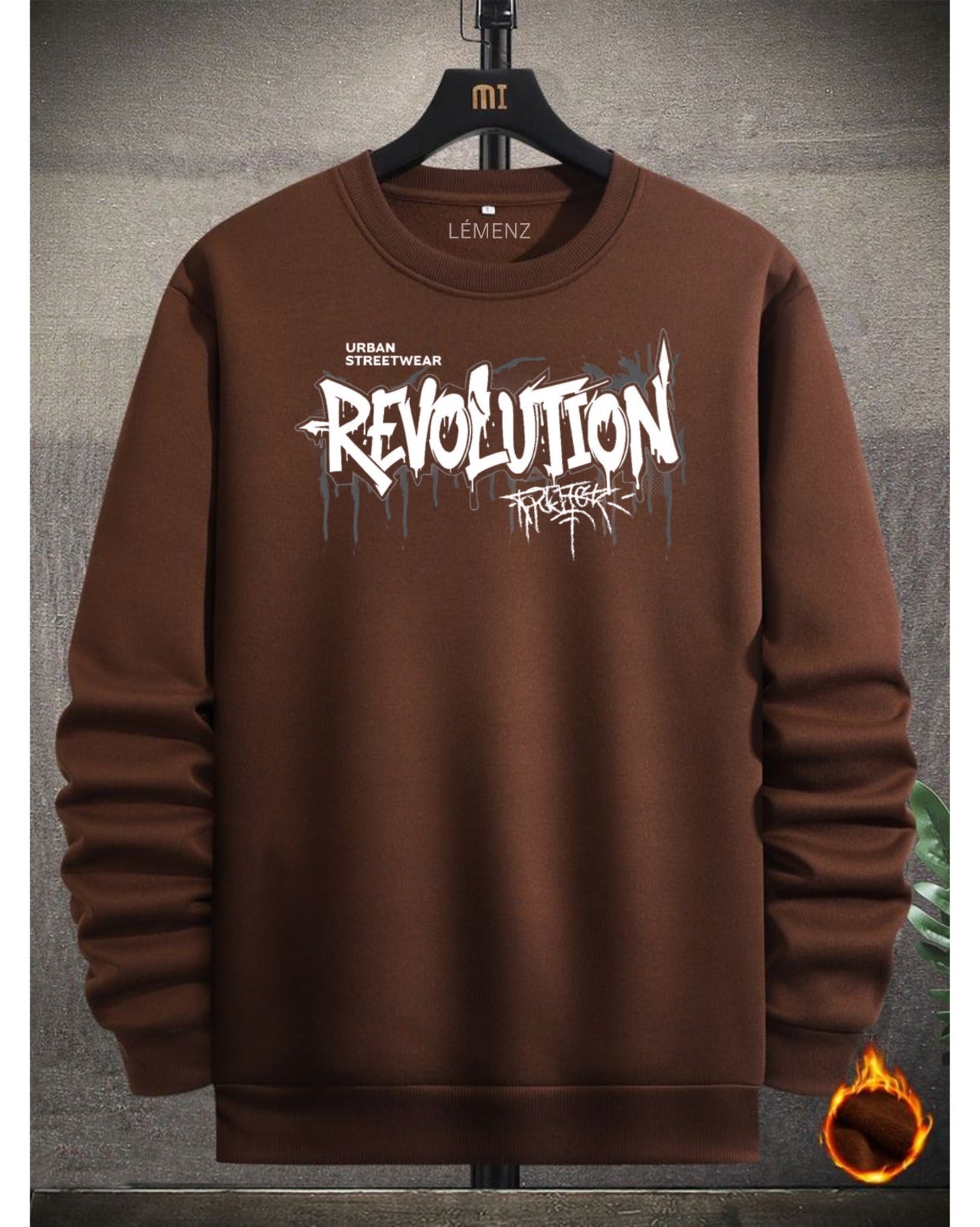 LÉMENZ “Revolution” Streetwear Sweatshirt – 350 GSM Heavy Fleece