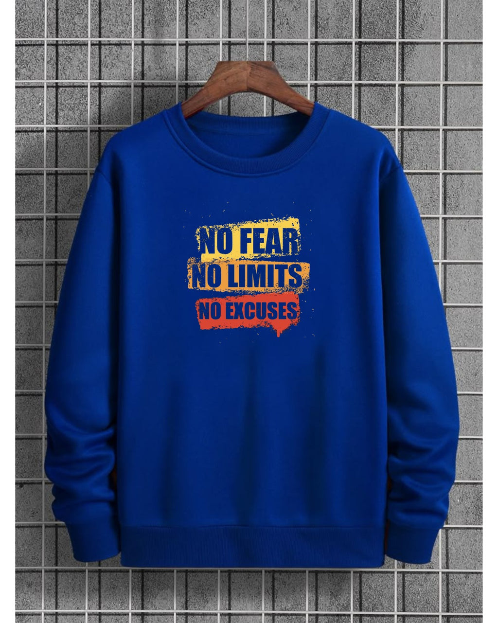 "No Fear No Limits No Excuses" Motivational Sweatshirt