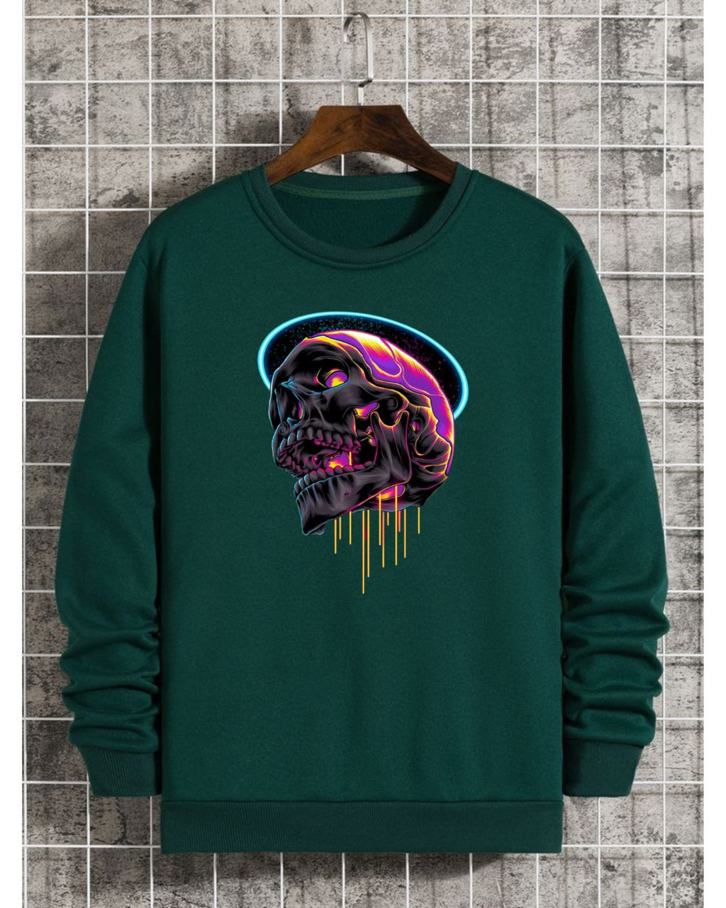 Neon Skull Sweatshirt – Grey Edition