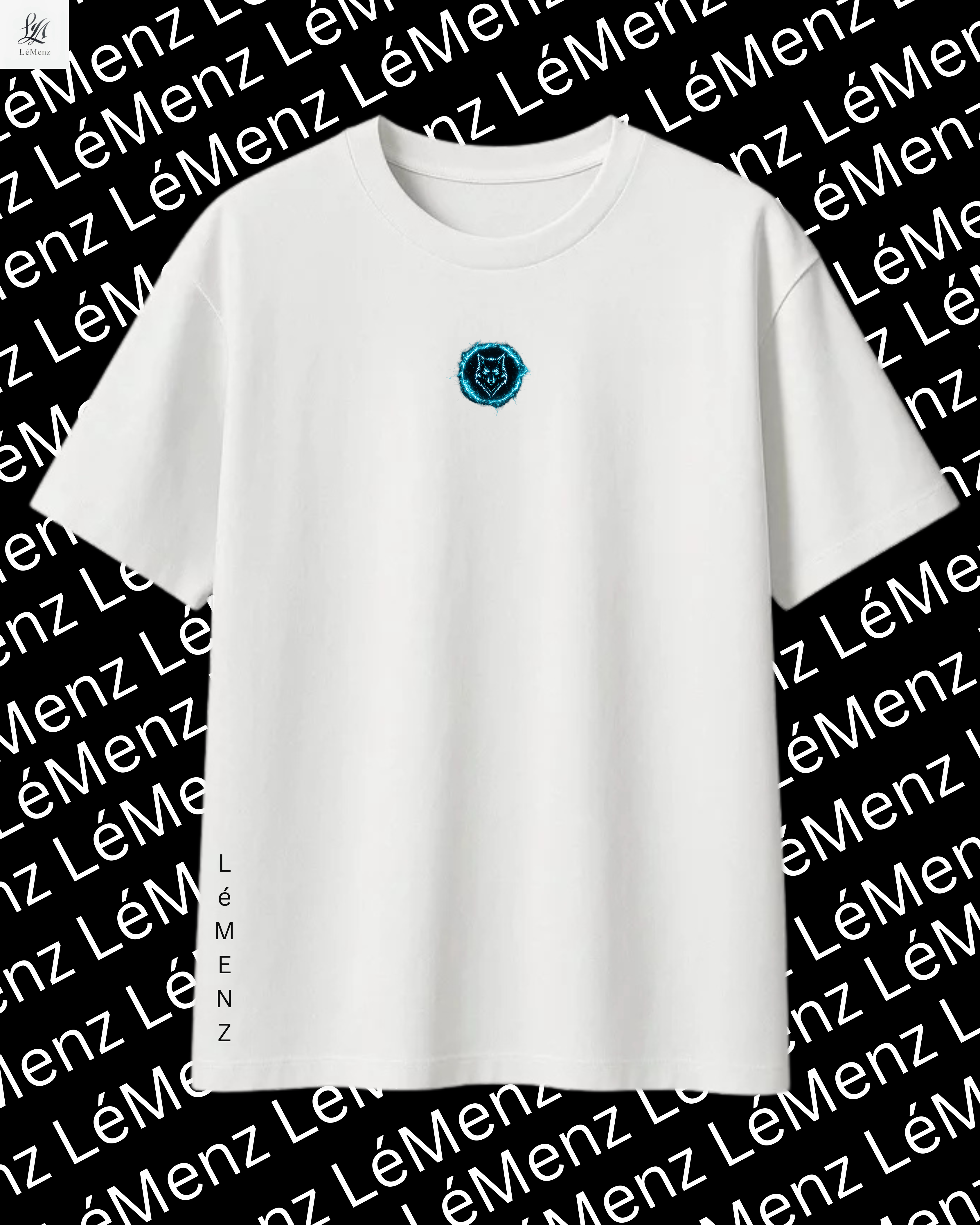 Wolf Aura Oversized Graphic T-Shirt – Neon Streetwear Cotton Tee