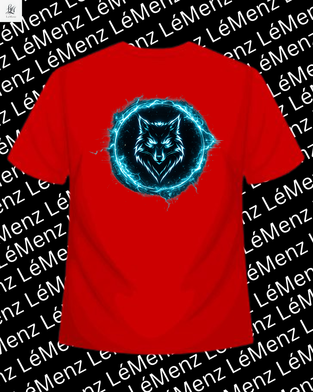Wolf Aura Oversized Graphic T-Shirt – Neon Streetwear Cotton Tee