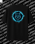 Wolf Aura Oversized Graphic T-Shirt – Neon Streetwear Cotton Tee