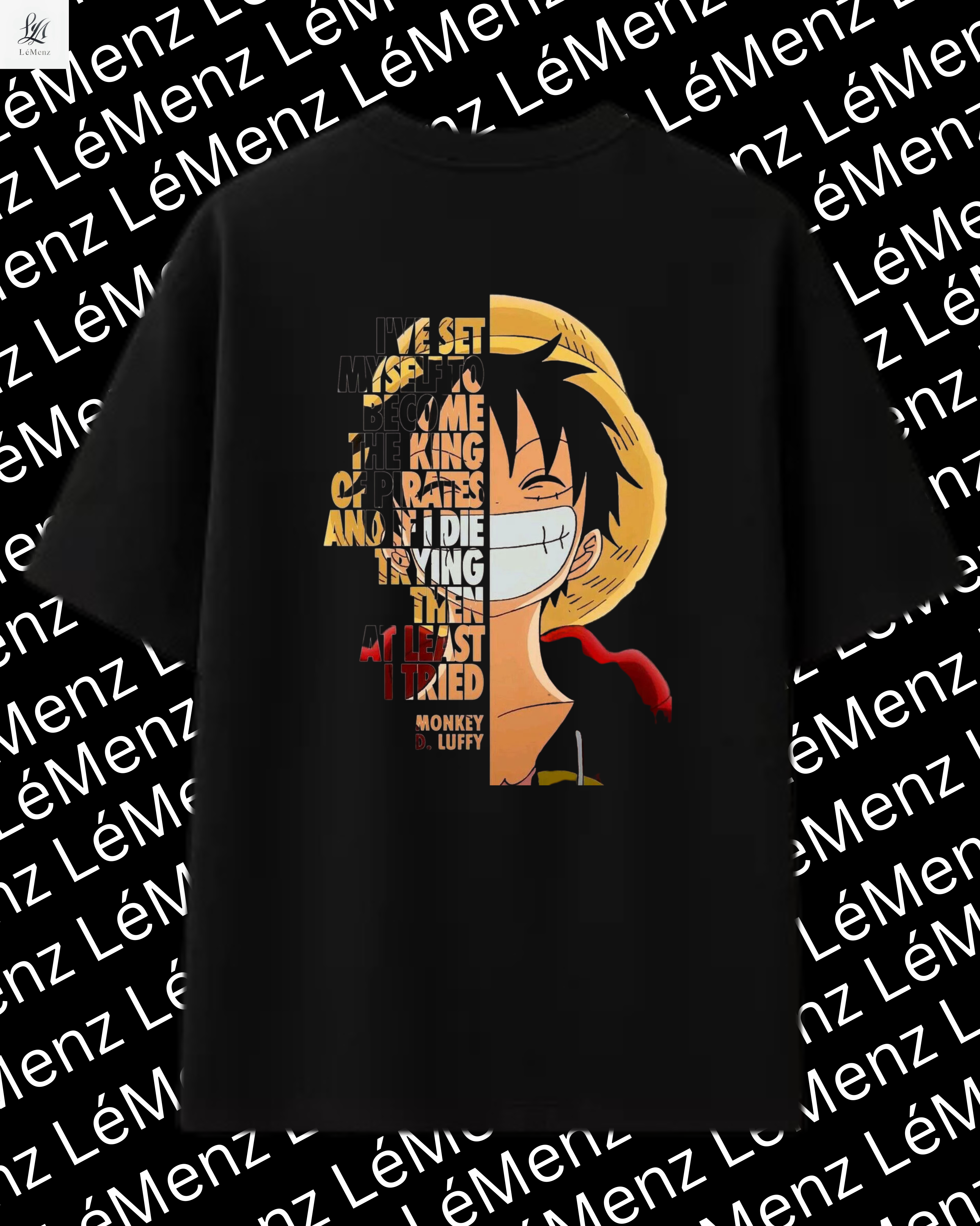 One Piece Inspired Black Oversized T-Shirt – Premium Anime Streetwear