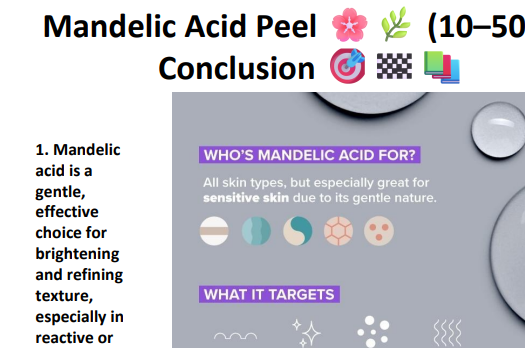 Mandelic Acid Peeling Solution 50% – Professional AHA Chemical Peel for Brightening, Pigmentation, Acne Marks & Sensitive Skin
