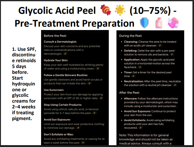 Glycolic Acid Peeling Solution 75% – Professional AHA Chemical Peel for Deep Exfoliation, Pigmentation, Acne Marks & Skin Resurfacing