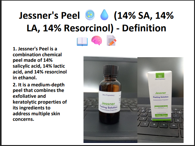 Jessner’s Peeling Solution (14% SA + 14% LA + 14% Resorcinol) – Professional Combination Chemical Peel for Acne, Pigmentation & Skin Resurfacing