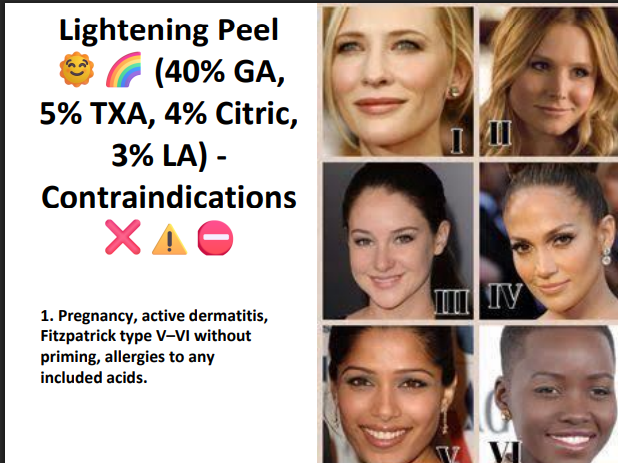 Lightening Peel (40% Glycolic Acid + 5% TXA + 4% Citric Acid + 3% Lactic Acid) – Professional Brightening Peel for Pigmentation & Uneven Skin Tone