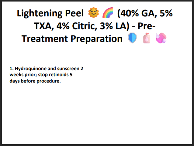 Lightening Peel (40% Glycolic Acid + 5% TXA + 4% Citric Acid + 3% Lactic Acid) – Professional Brightening Peel for Pigmentation & Uneven Skin Tone