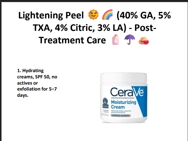 Lightening Peel (40% Glycolic Acid + 5% TXA + 4% Citric Acid + 3% Lactic Acid) – Professional Brightening Peel for Pigmentation & Uneven Skin Tone