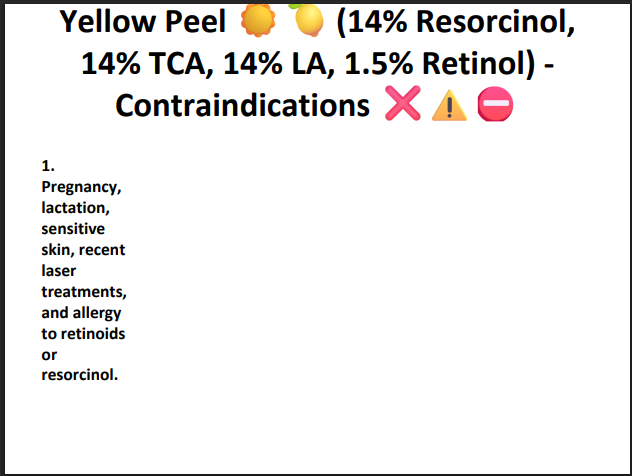 yellow peel (14% resorcinol,14% tca ,114% ls 1.5 Retinol)
