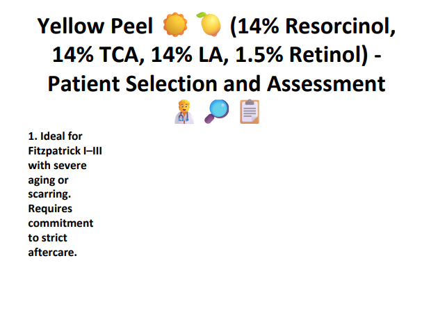 yellow peel (14% resorcinol,14% tca ,114% ls 1.5 Retinol)