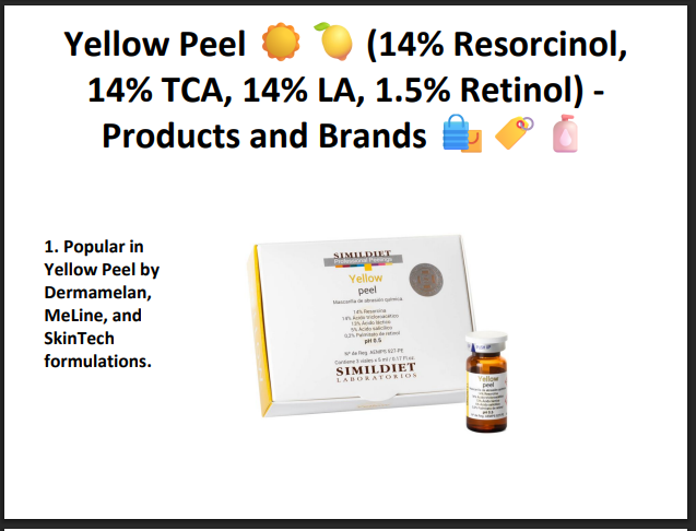 yellow peel (14% resorcinol,14% tca ,114% ls 1.5 Retinol)