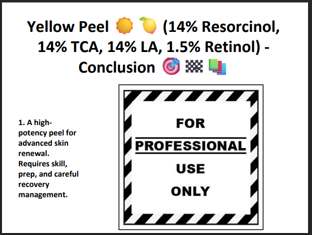 yellow peel (14% resorcinol,14% tca ,114% ls 1.5 Retinol)