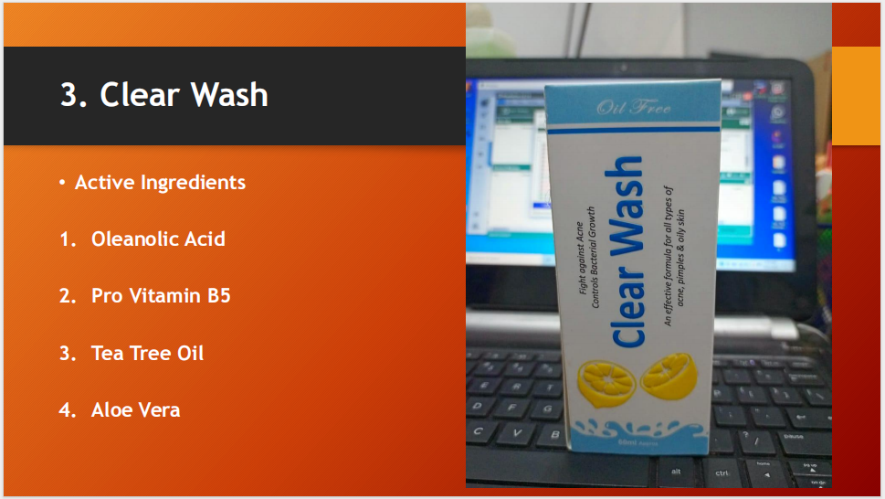 Clear Wash – Oil Free Face Wash for Acne, Oily Skin, Pimples & Deep Cleansing (with Oleanolic Acid + Vitamin B5 + Tea Tree Oil + Aloe Vera)
