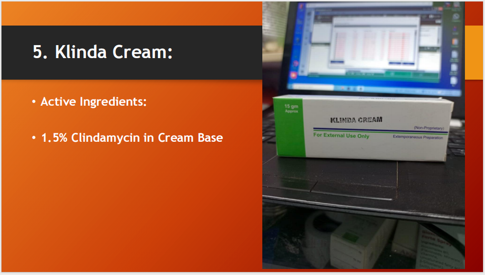 Klinda Cream (1.5% Clindamycin) – Anti Acne Cream for Pimples, Breakouts, Oily Skin & Bacterial Acne (15g)