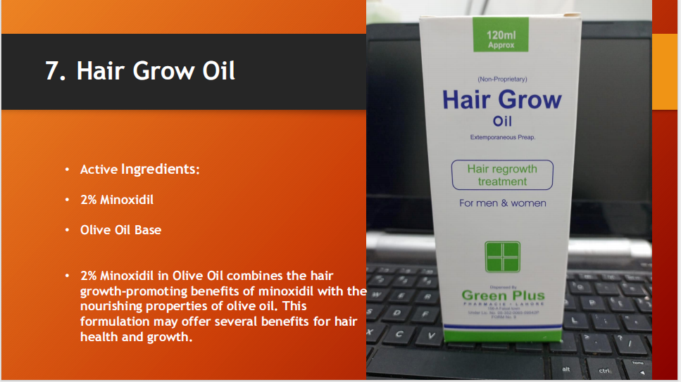 Hair Grow Oil with 2% Minoxidil, Procapil & Natural Oils – 120ml