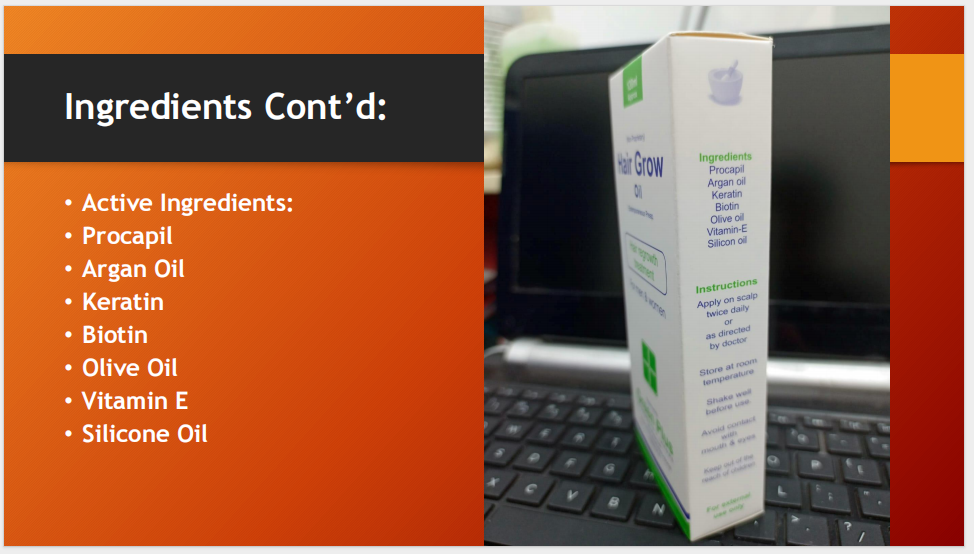 Hair Grow Oil with 2% Minoxidil, Procapil & Natural Oils – 120ml