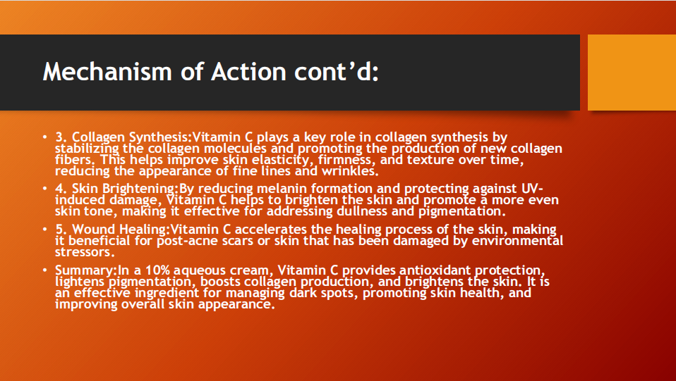 Vite C Cream – Vitamin C 10% in Aqueous Cream (60g)