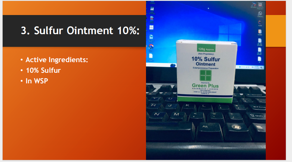 Sulfur Ointment 10% – Medicated Skin Care for Acne, Scabies & Dermatitis