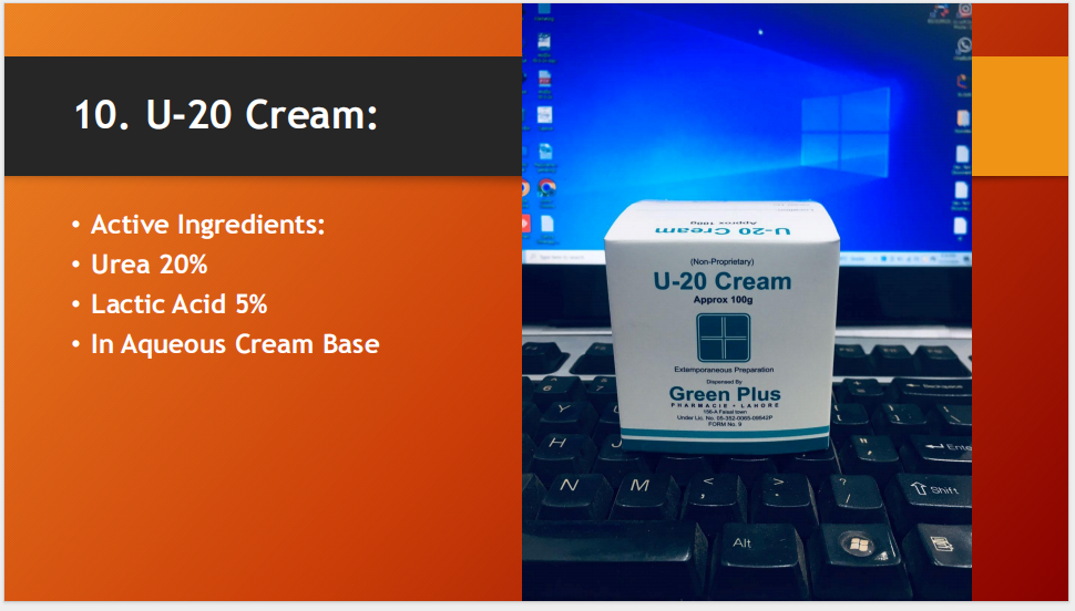 U-20 Cream 100gm – Intensive Skin Rehydration Cream with Urea 20% & Lactic Acid 5%