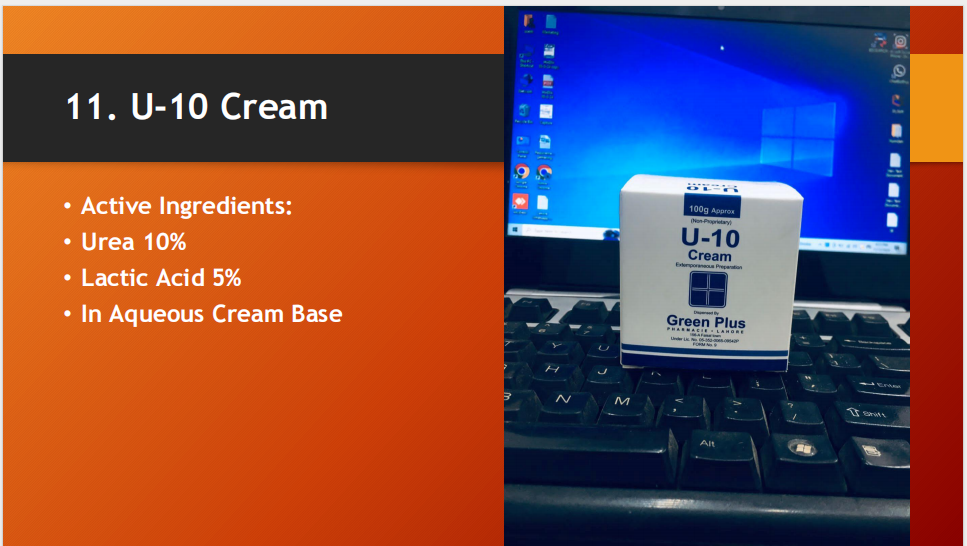U-10 Cream 100gm – Gentle Rehydration & Smoothing Cream with Urea 10% and Lactic Acid 5%