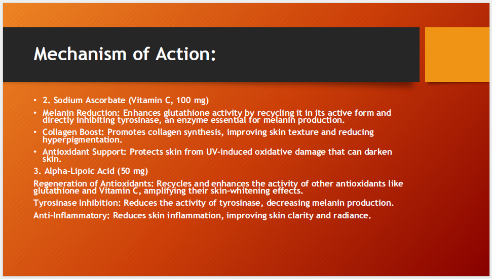 Gluta Active Complex Capsules (Glutathione 500mg + Vitamin C + Alpha Lipoic Acid)