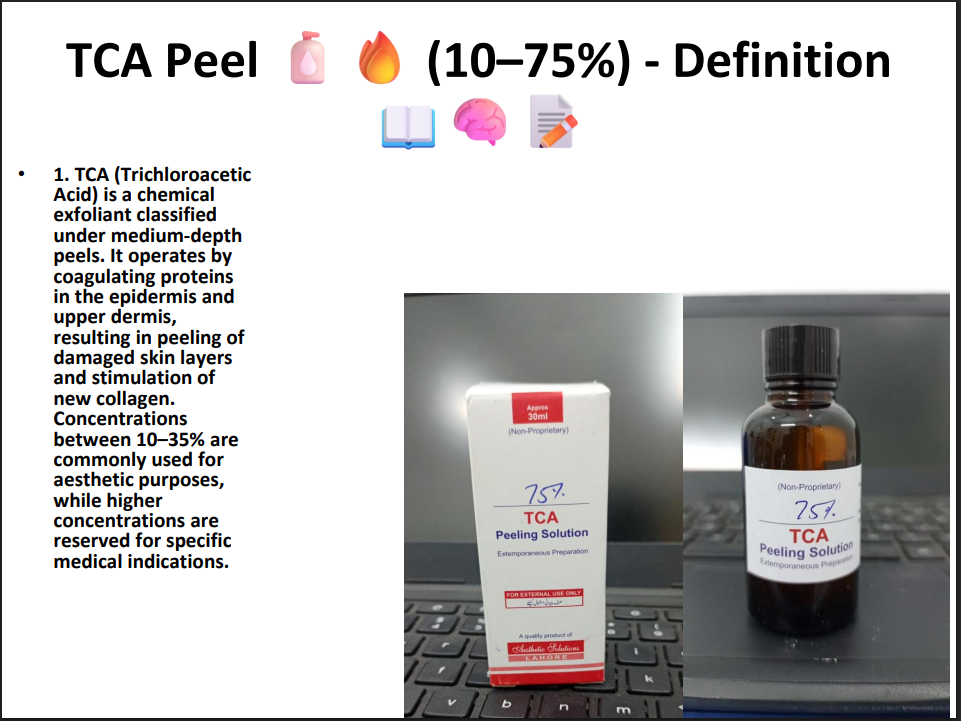 TCA Peeling Solution 75% – Professional Grade Chemical Peel for Deep Exfoliation, Skin Resurfacing & Pigmentation