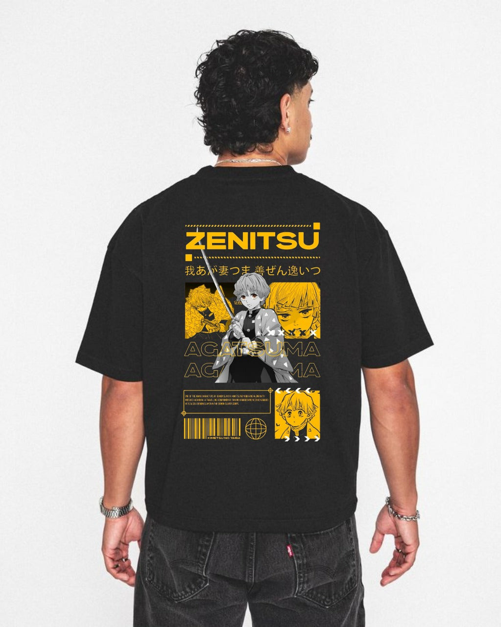 Zenitsu Agatsuma Graphic T-Shirt – Demon Slayer Anime Streetwear (Unisex)
