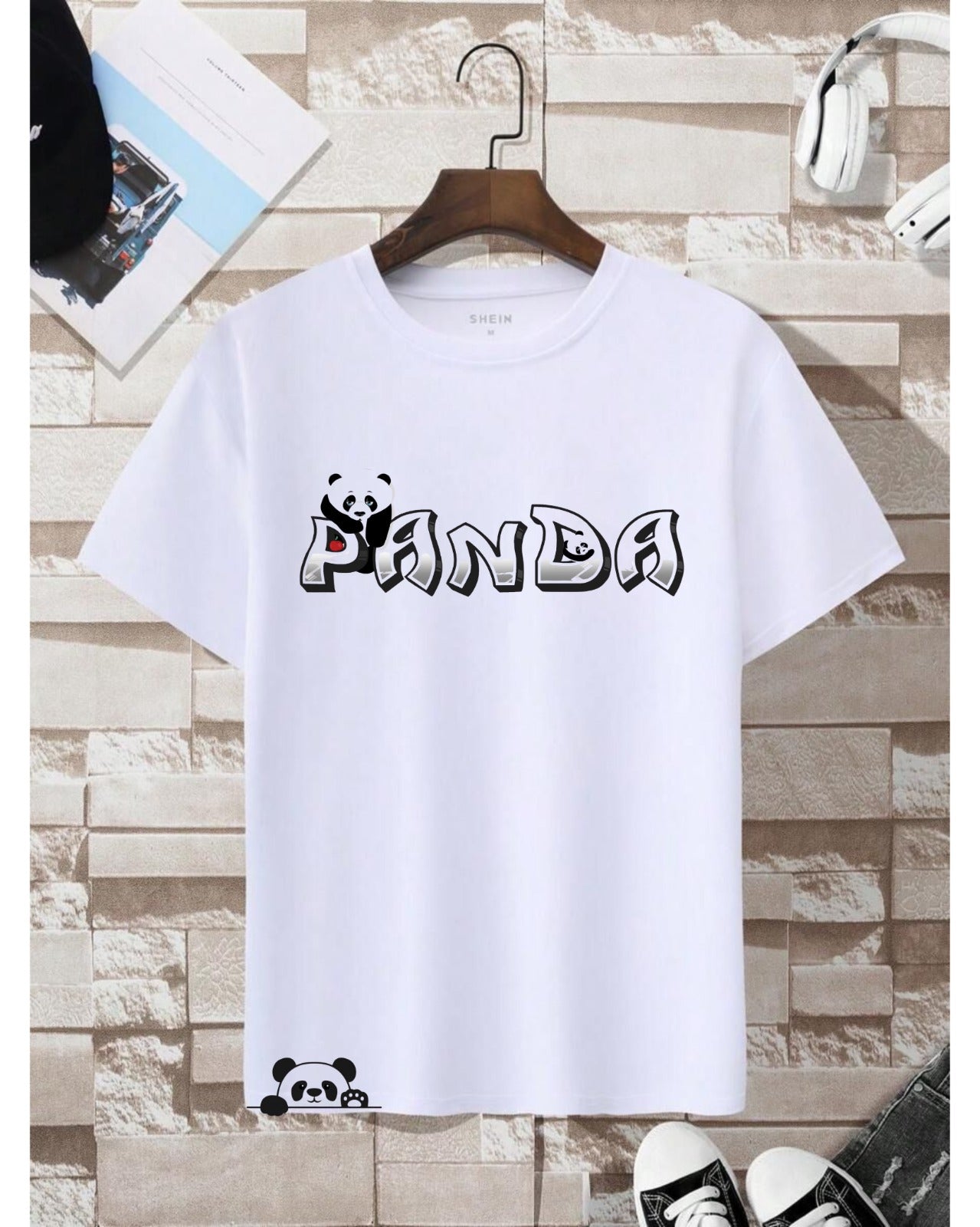 “Panda” Oversized Graphic T-Shirt (Front & Back Print)