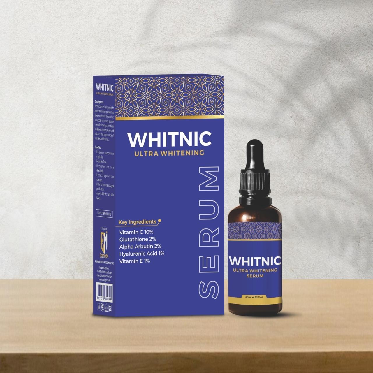 Whitnic Ultra Whitening Serum – Vitamin C & Alpha Arbutin Skin Brightening Serum (30ml)