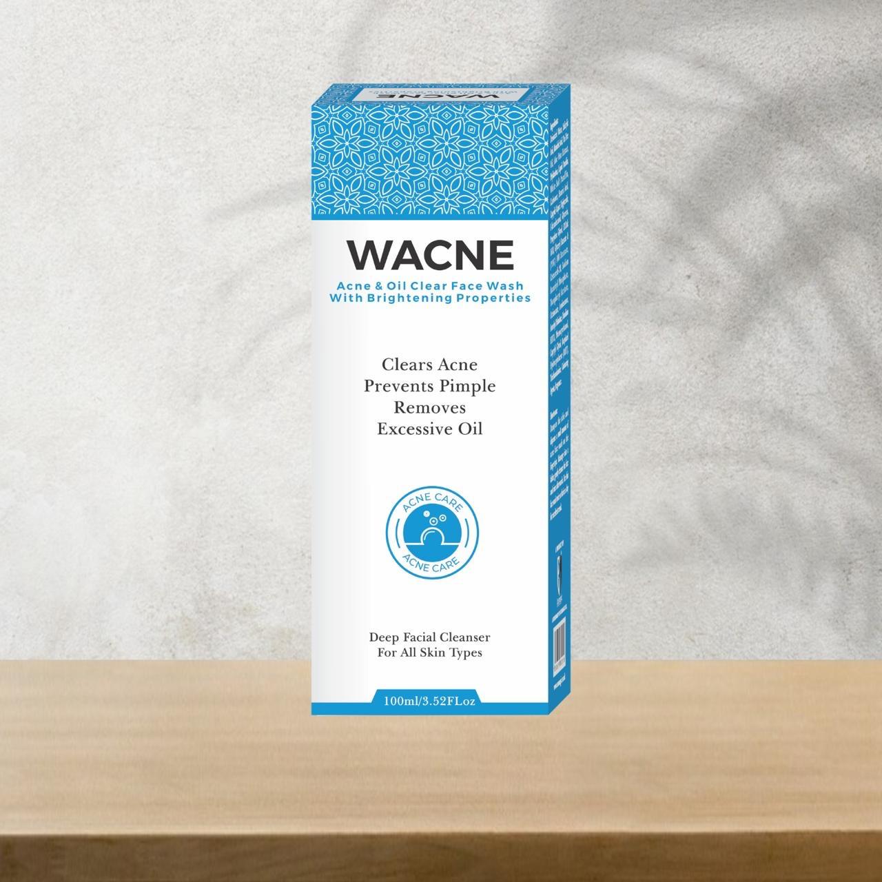 Wacne Anti-Acne Face Wash – Salicylic Acid & Mandelic Acid Acne Control Cleanser (100ml)