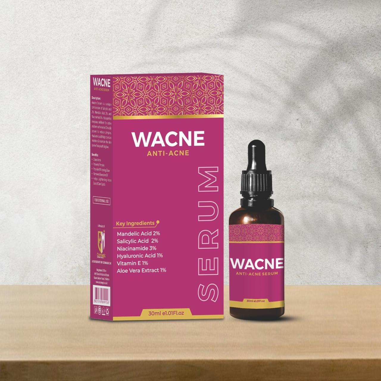 Wacne Anti-Acne Serum – Mandelic Acid & Salicylic Acid Acne Treatment Serum (30ml)