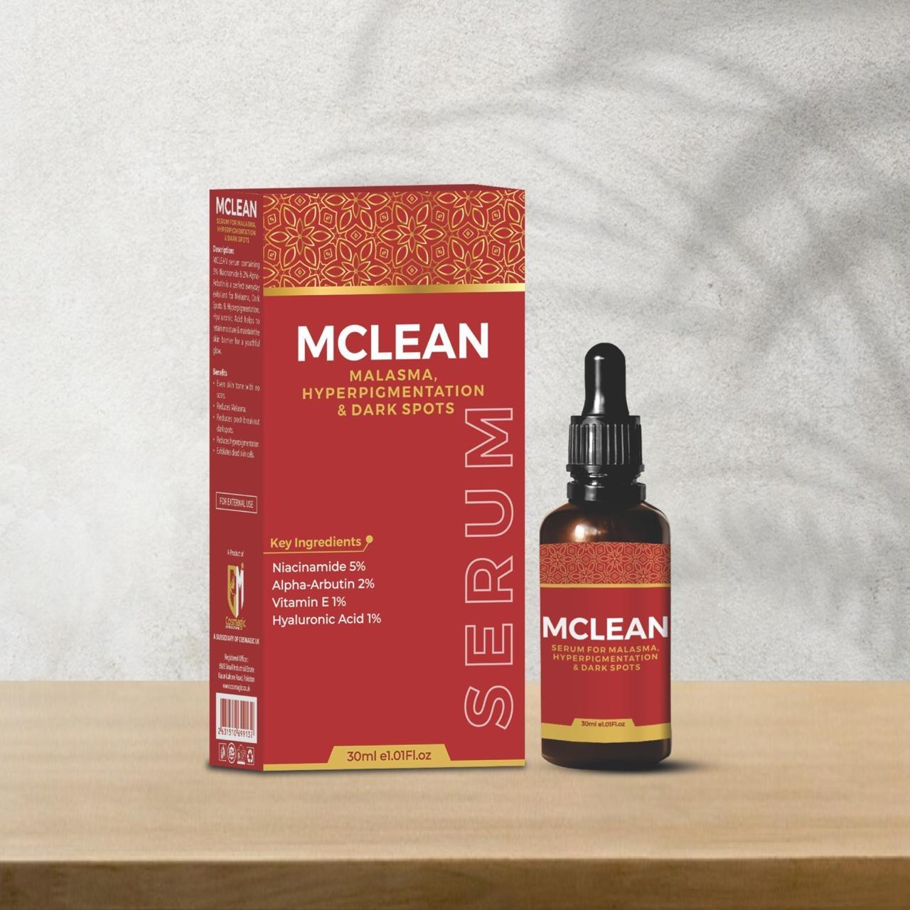 Mclean Melasma & Dark Spot Correcting Serum – Niacinamide 5% + Alpha Arbutin Brightening Serum (30ml)
