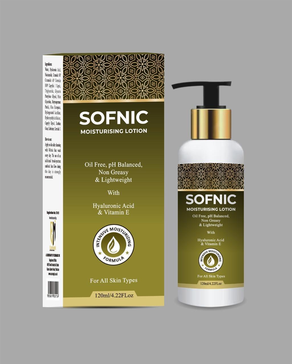 Sofnic Moisturising Lotion – Hydrating & Skin Barrier Repair Lotion with Hyaluronic Acid & Ceramides (120ml)
