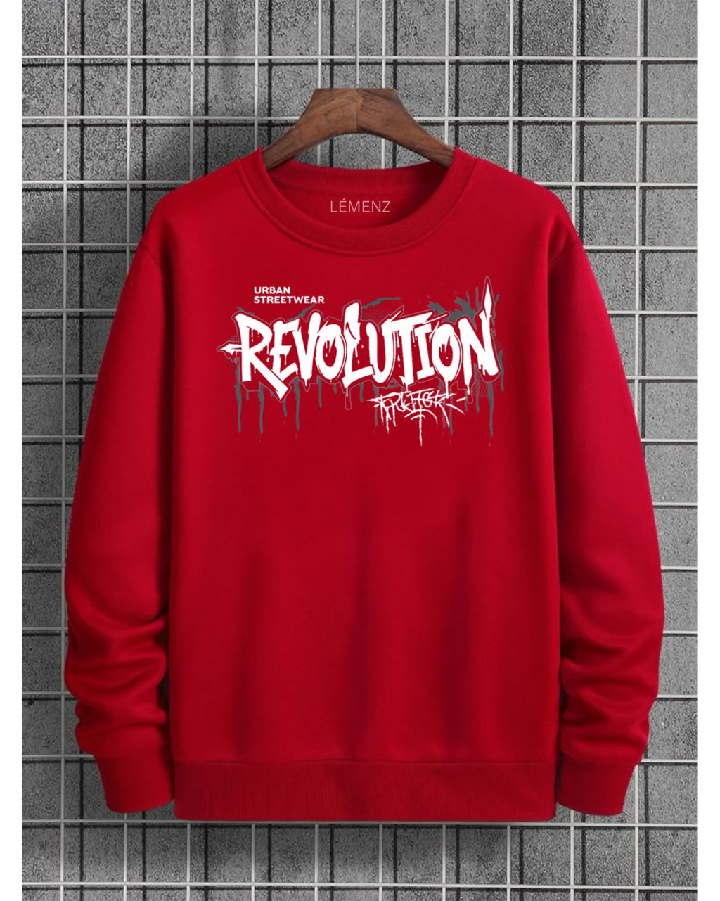 LÉMENZ “Revolution” Streetwear Sweatshirt – 350 GSM Heavy Fleece