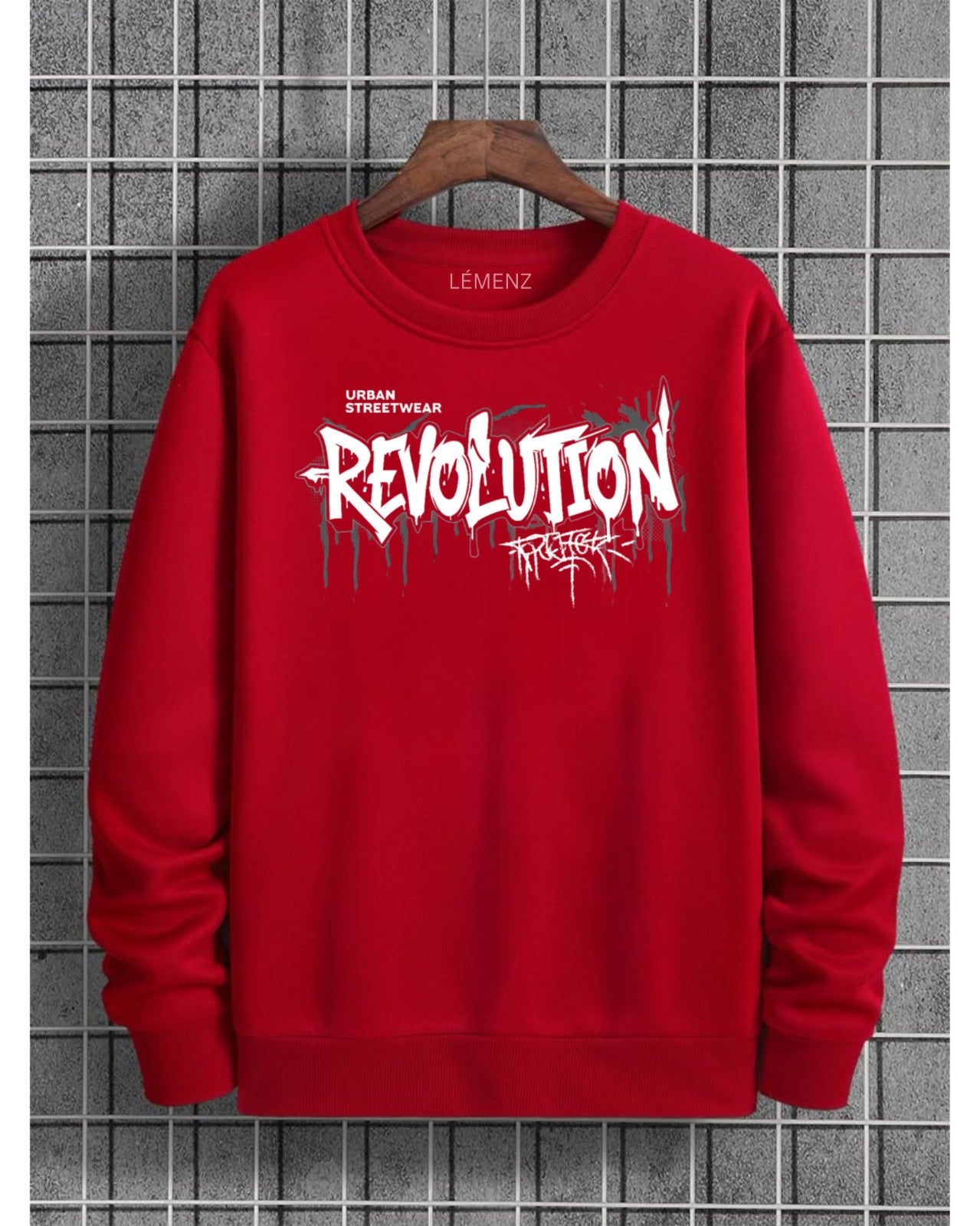 LÉMENZ “Revolution” Streetwear Sweatshirt – 350 GSM Heavy Fleece