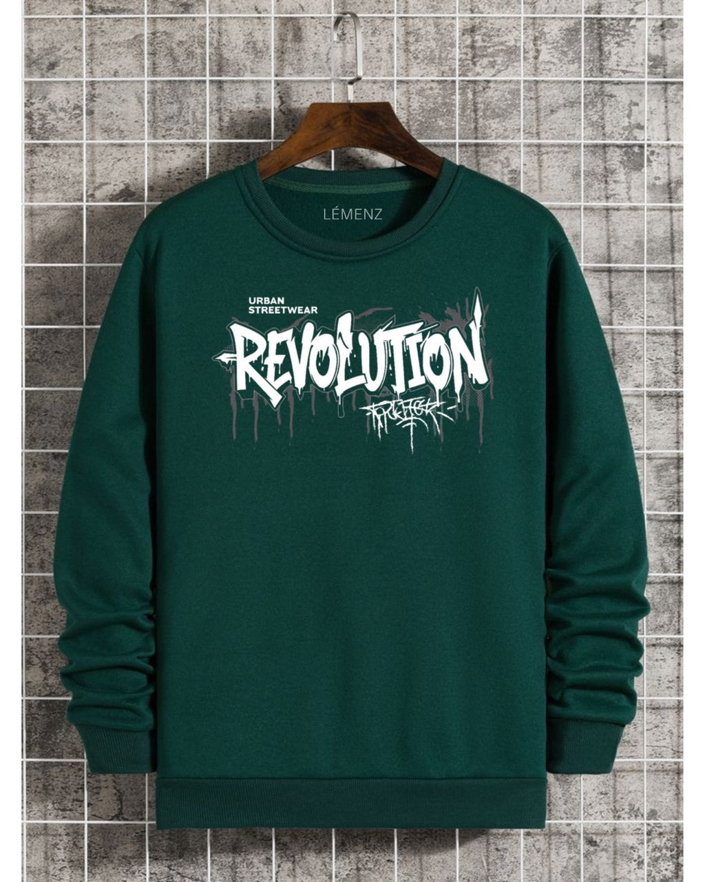 LÉMENZ “Revolution” Streetwear Sweatshirt – 350 GSM Heavy Fleece
