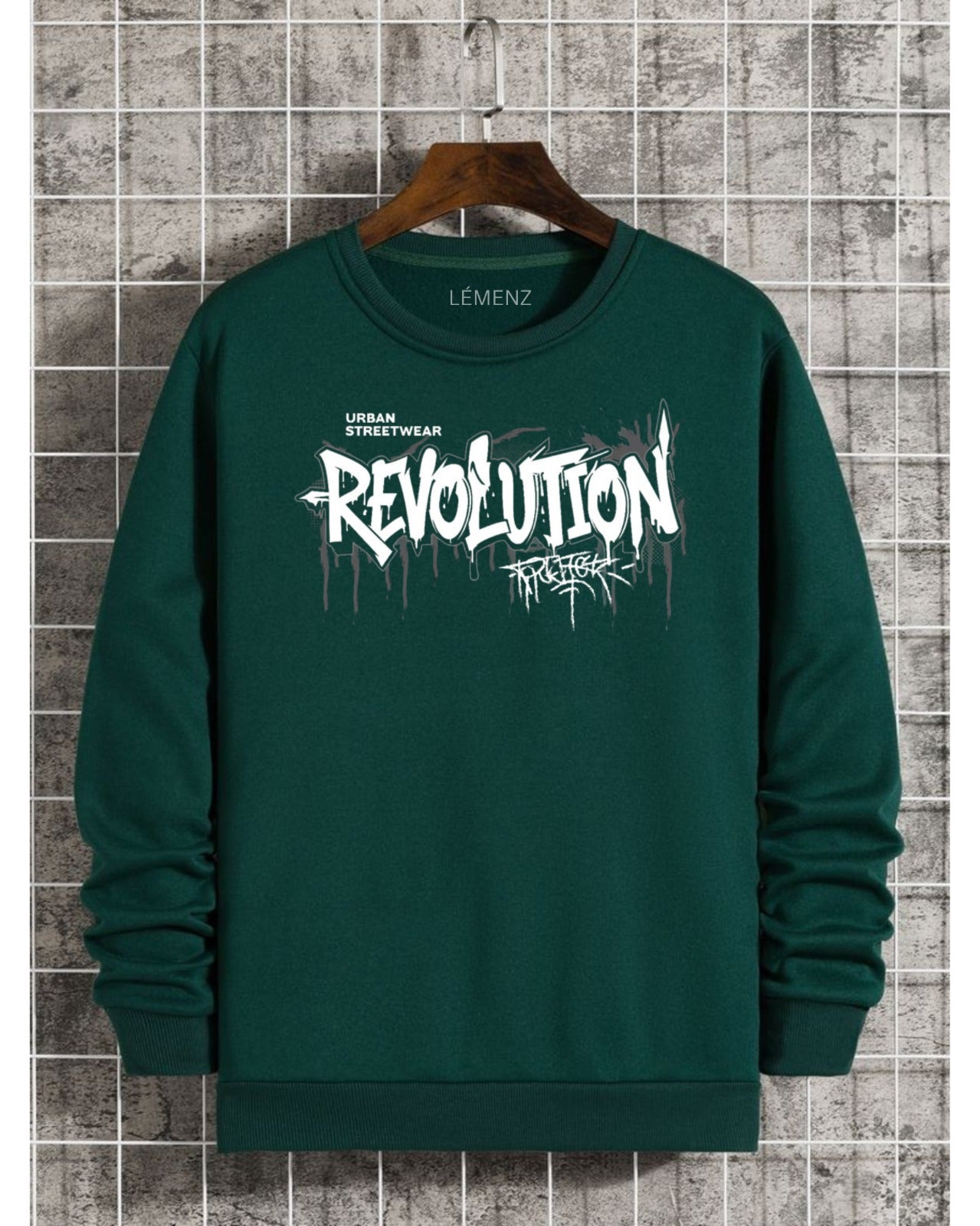 LÉMENZ “Revolution” Streetwear Sweatshirt – 350 GSM Heavy Fleece