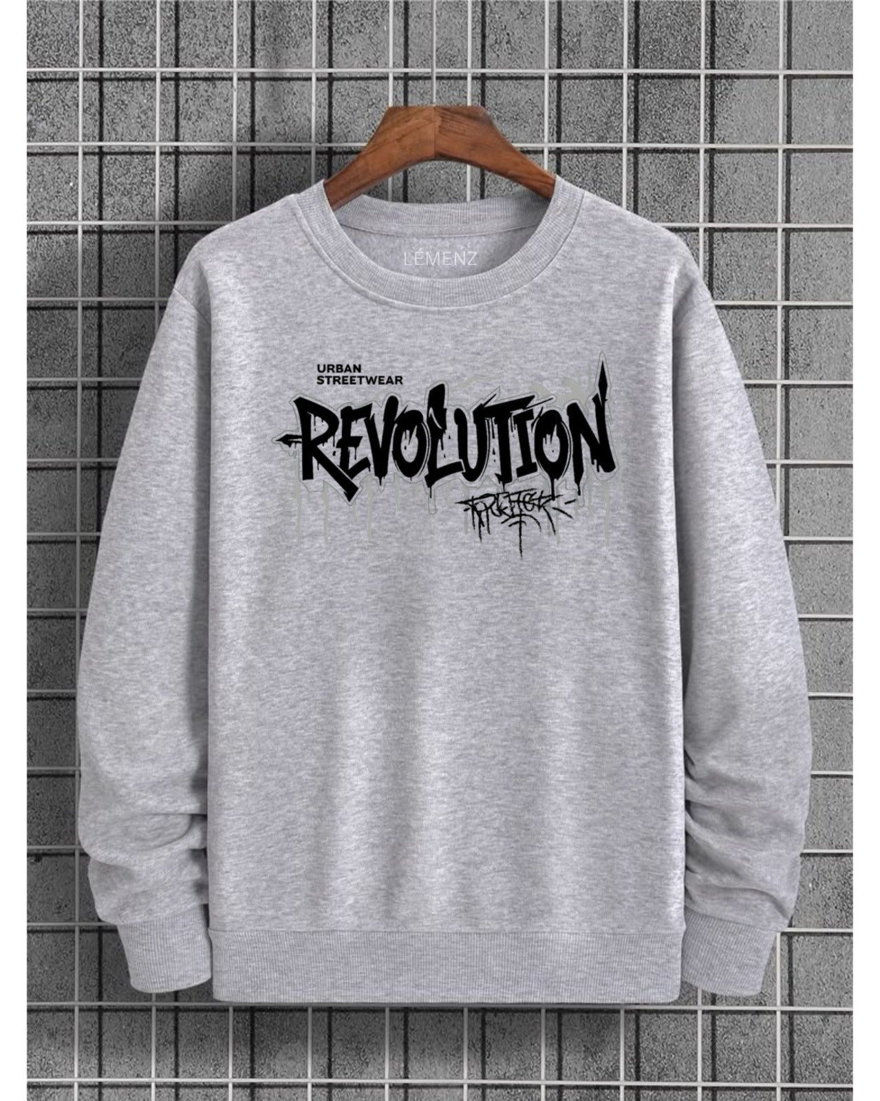 LÉMENZ “Revolution” Streetwear Sweatshirt – 350 GSM Heavy Fleece