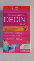 OECIN Tablets – Myo Inositol, D-Chiro Inositol & L-Methyl Folate Supplement for Hormonal Balance & PCOS Support (30 Tablets)