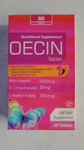 OECIN Tablets – Myo Inositol, D-Chiro Inositol & L-Methyl Folate Supplement for Hormonal Balance & PCOS Support (30 Tablets)